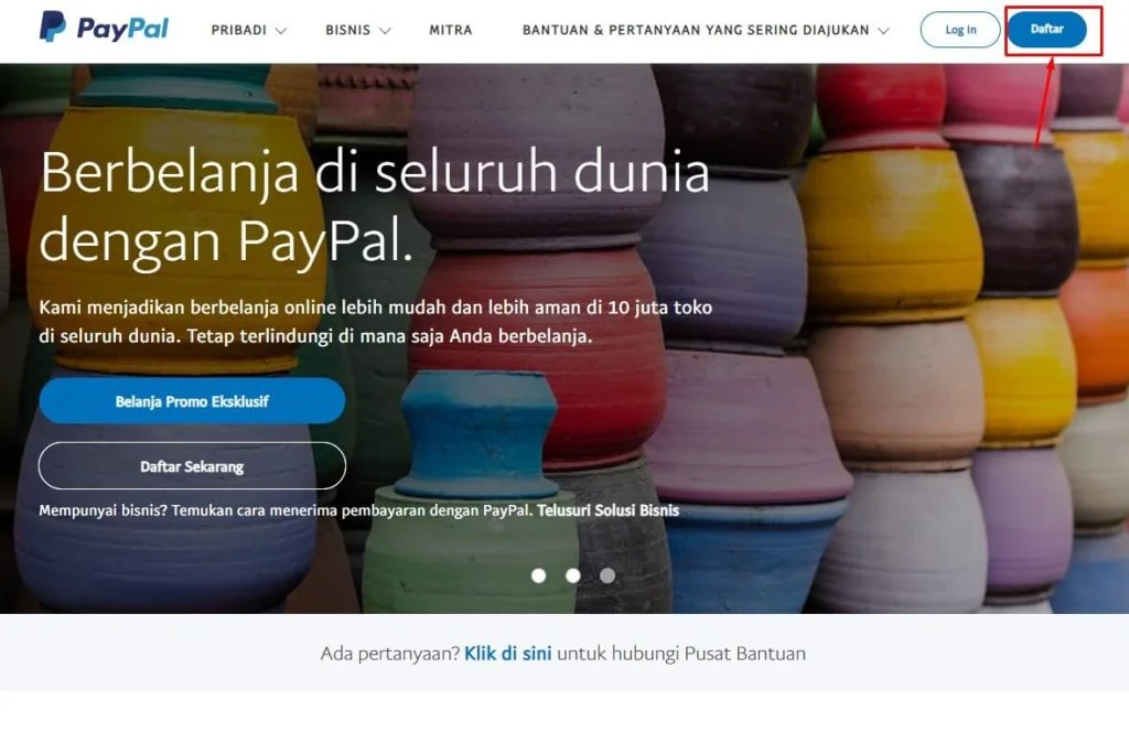 cara daftar paypal